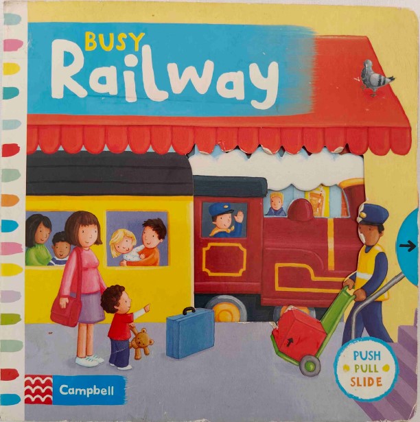 Busy Railway (push pull slide book)